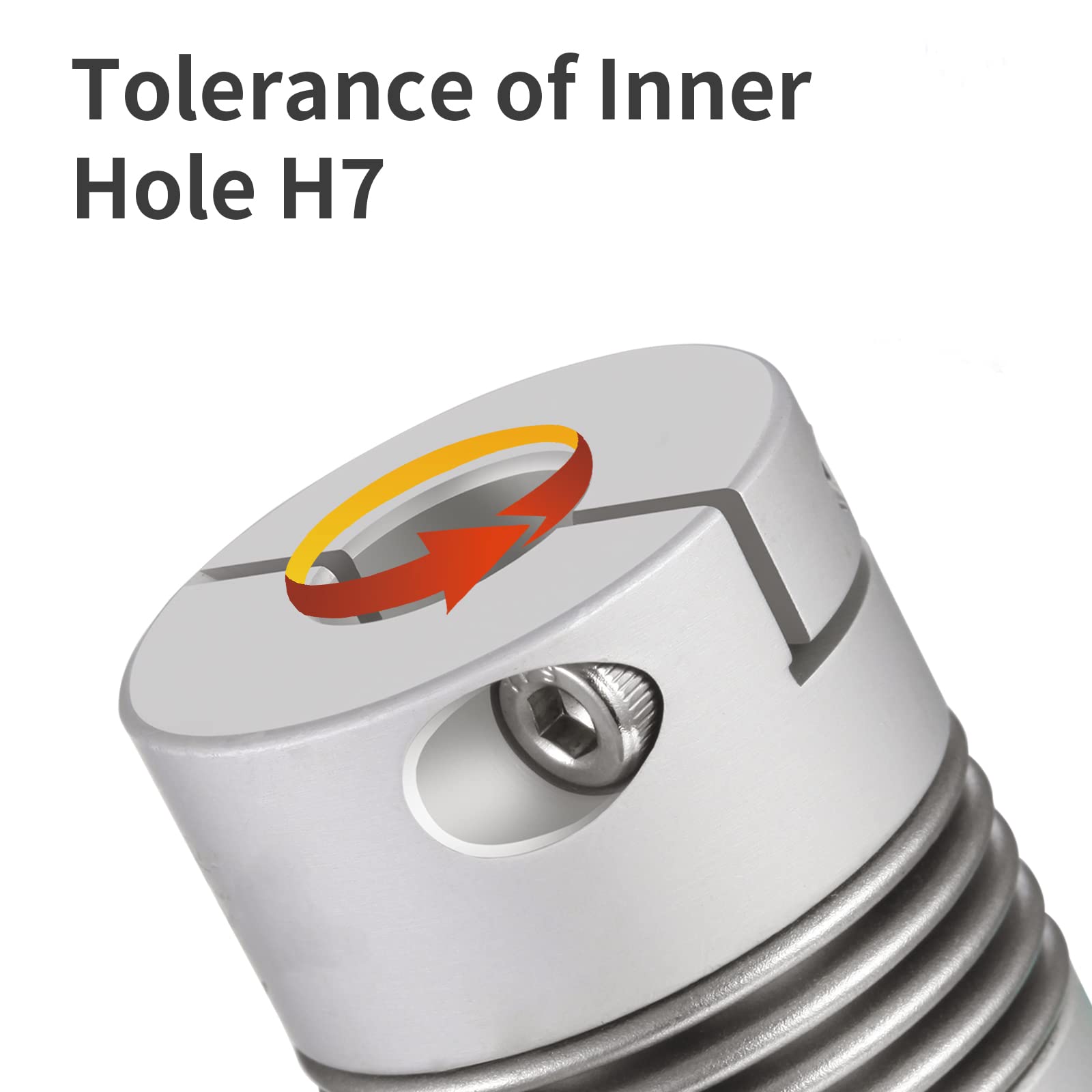 GND Shaft Coupling 5 to 6mm Aluminum Diameter 25mm Length 37mm Coupler Joint Motor for 3D Printer CNC Machine DIY Encoder(5x6)