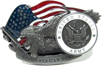 MASOP VOGU American Eagle Flag Western Belt Buckle، US Hero Belt Buckles for Men Women