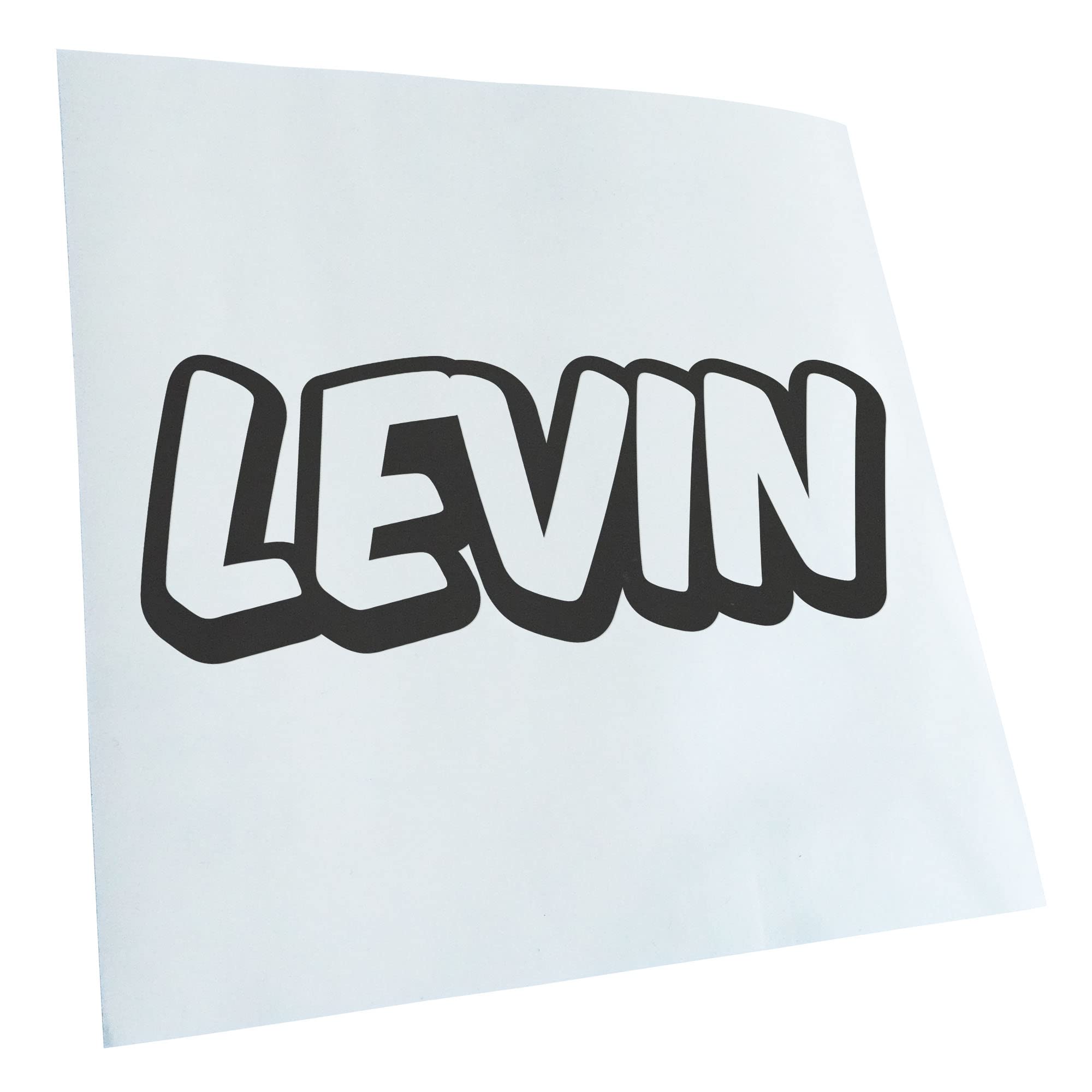 Kiwistar Levin First Name Boys Sticker 25 Colours Neon Matt