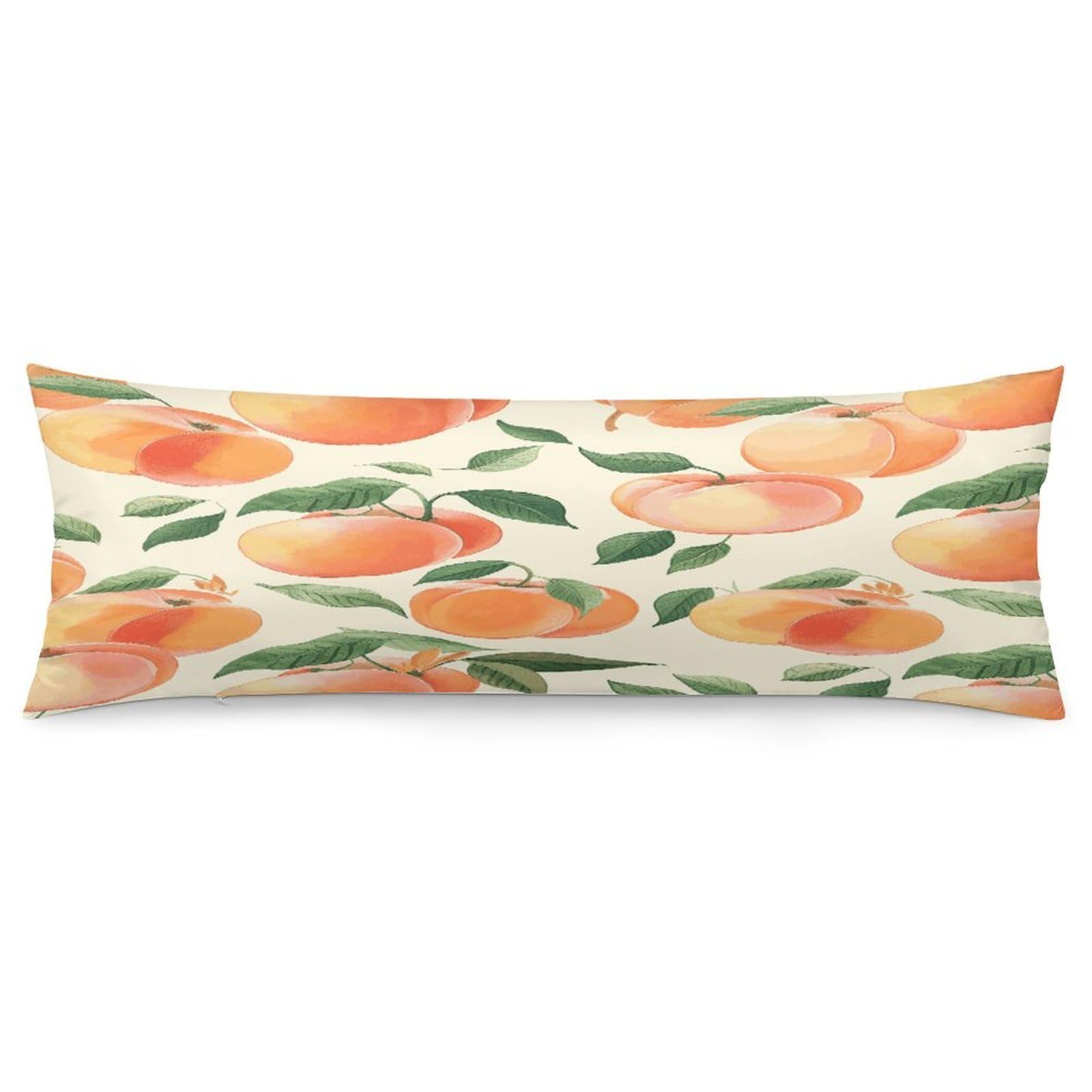 Peach Body Pillow Cover Luxury Long Body Pillow Pillowcase with Hidden Zipper Breathable Soft Cozy Pillow Case Wrinkle Fade Resistant Pillowcase 20''×54''