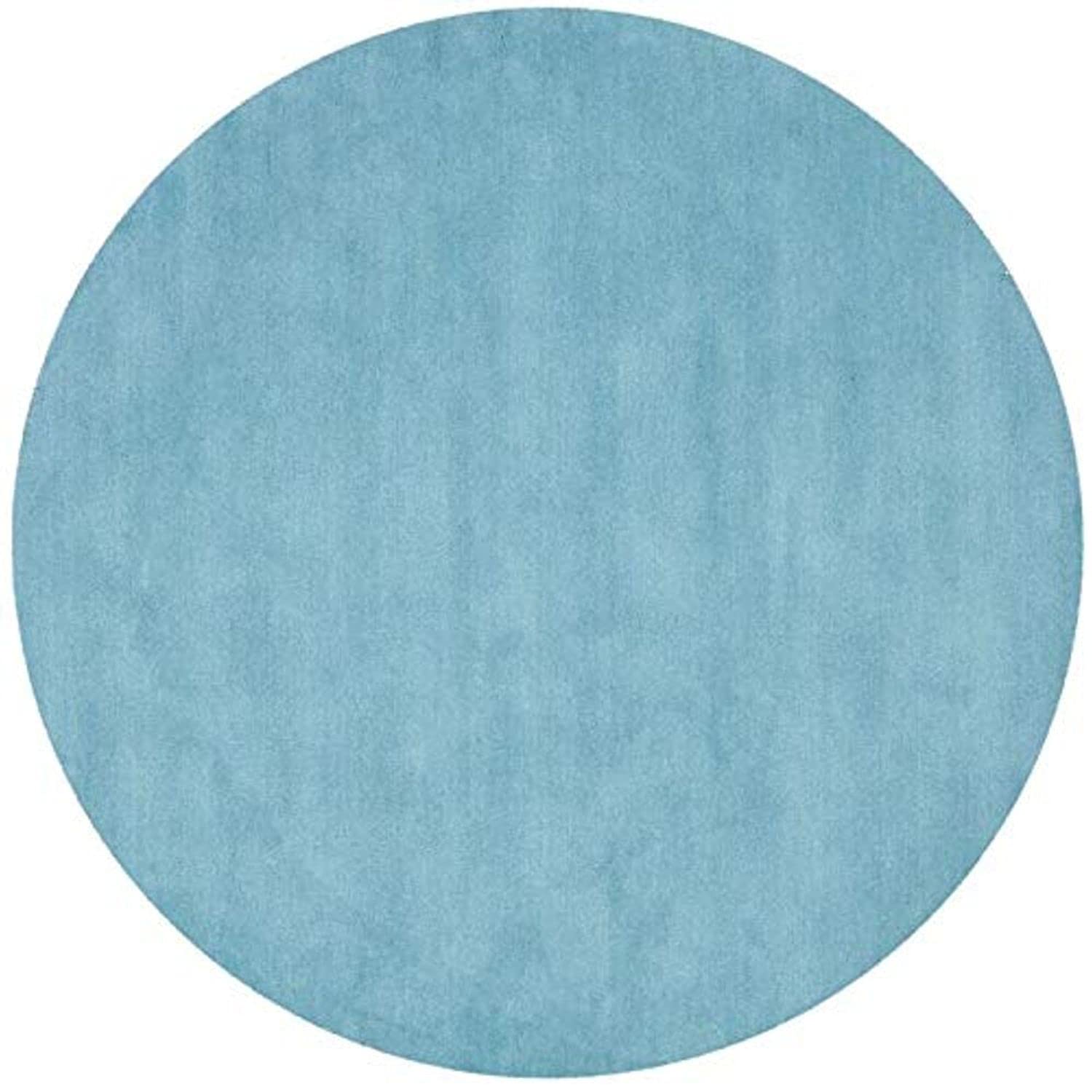 ZARACARPETS; 'can Change The Floor Solid Plain Exported Quality Hand Made Carpets and Rug Size 8x8 Round Diameter (8 by 8 Round) Teal