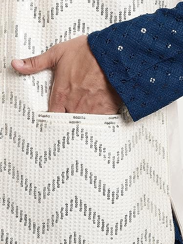 Image of SOJANYA (Since 1958 Men's Cotton Seqence Kurta & Pyjama with Nehrujacket