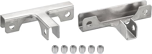 uxcell Clip de fijación de vidrio, 2 piezas para 0.394-0.472 in 304 acero inoxidable en forma de T abrazadera de vidrio soporte de vidrio para