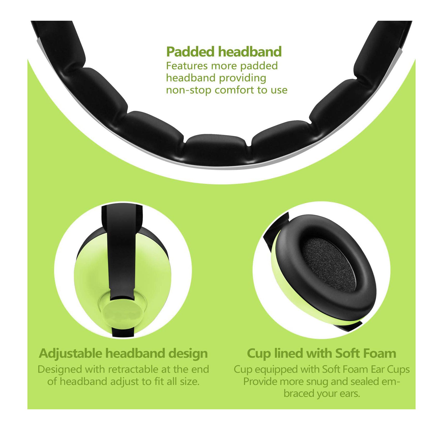 Baby Noise Cancelling Headphones - Kids Ear Muffs for Airplane, Travel, Sleep, Loud Environments - Infant & Toddler Ear Protection, Comfortable Noise Reduction Ear Muffs (PARROT) 3