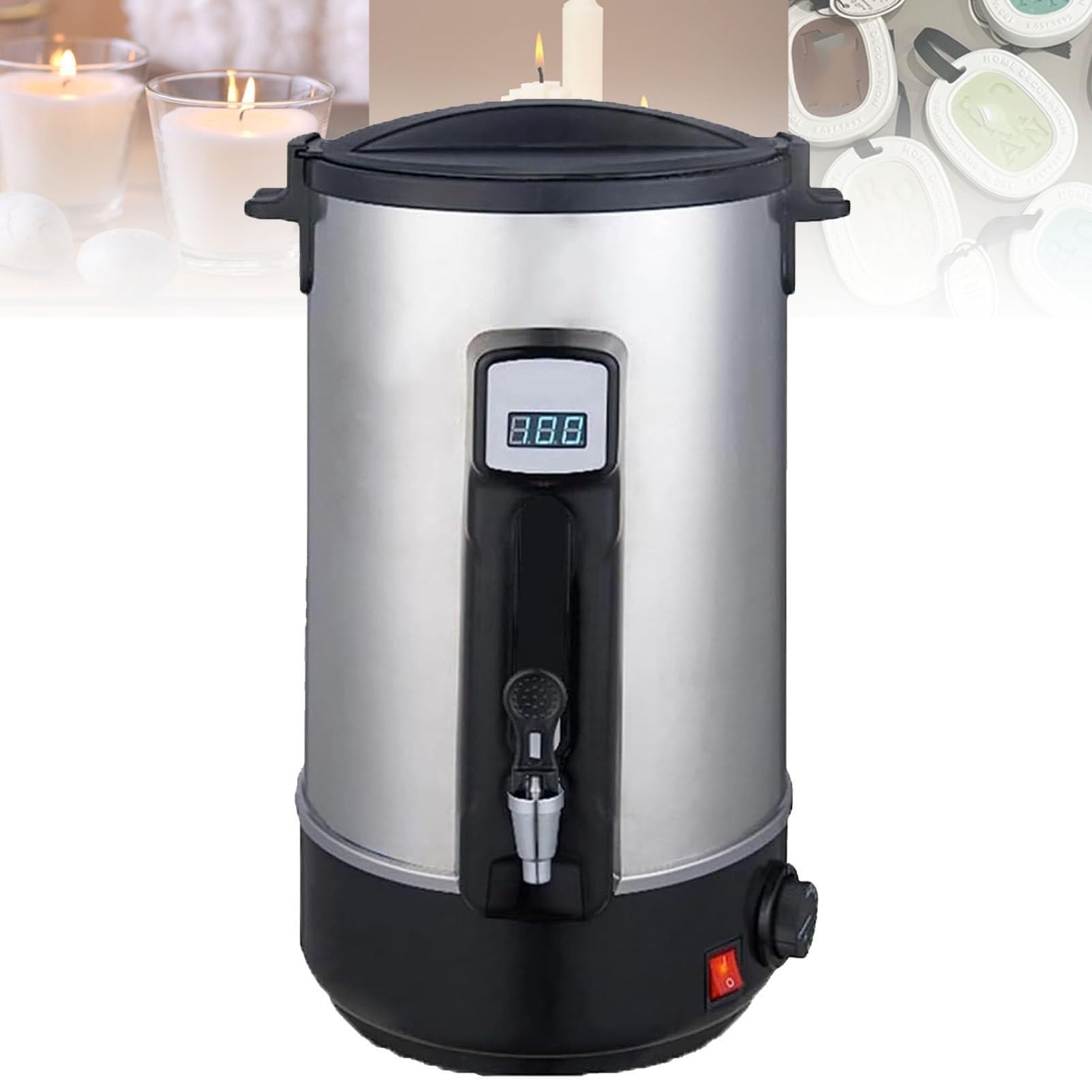 THEGA Candle Making Large Wax Melter, Electric Stainless Wax Heater For Soy & Paraffin Wax - Professional Melting Pot For Candle Makers(12L)