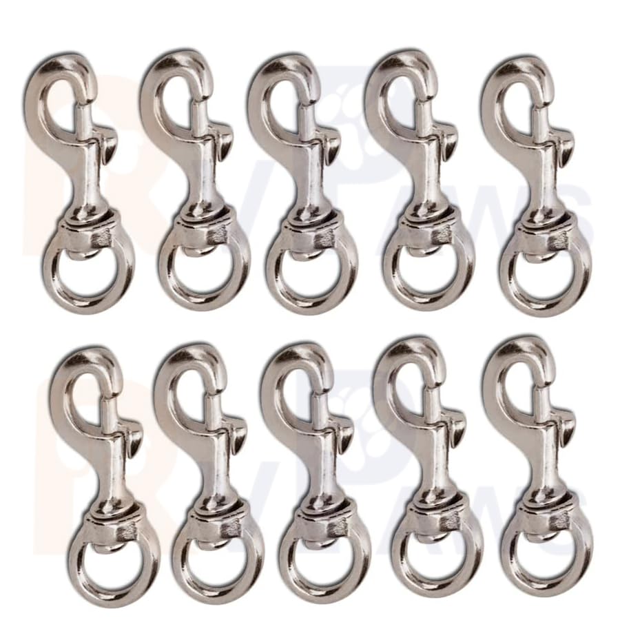 RvPaws Heavy-Duty :Nickel Plated Swivel Snap Hooks,Pet Buckle Reliable and Durable for Tough Applications, Snap Hook for Pet Leash (Pack of 5) (B0C8FSXZ83) Amazon Price History, Amazon Price Tracker
