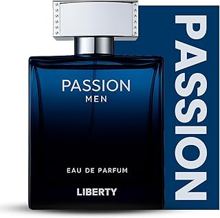 Liberty Luxury Passion Eau De Parfum for Men, Long Lasting Bold Spicy Scent Designed in France, Masculine Cologne That Draws Compliments, Perfume for mens, men's fragrances, Gift for Him 100ml 3.4Oz