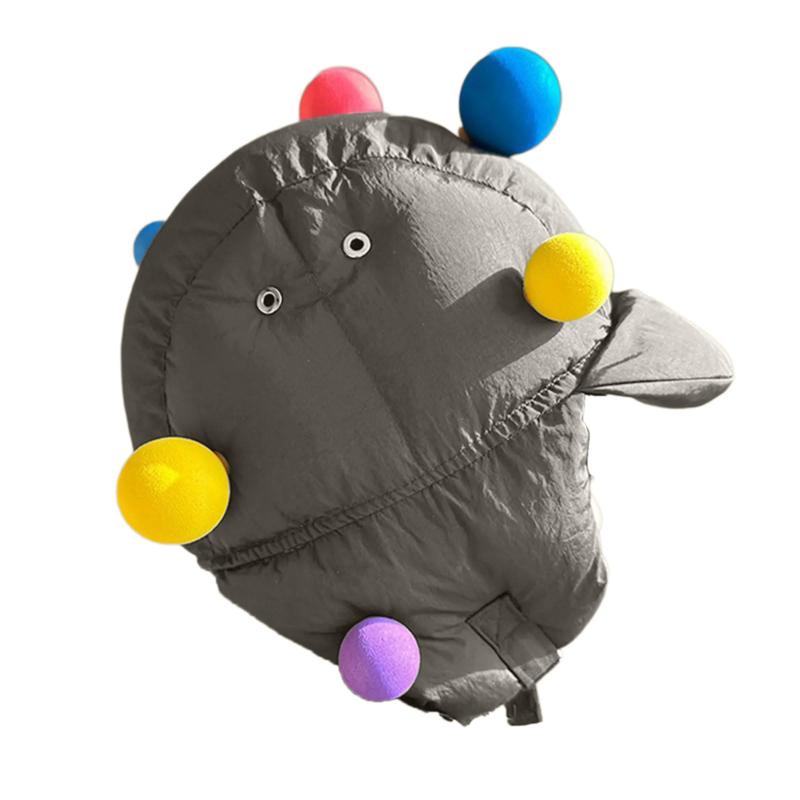 jiahesuw Unisex Warm Hat Trapper Hat Colorful Pompoms Warm Hat Down Hat for Outdoor Winter for Skiing Camping Hiking