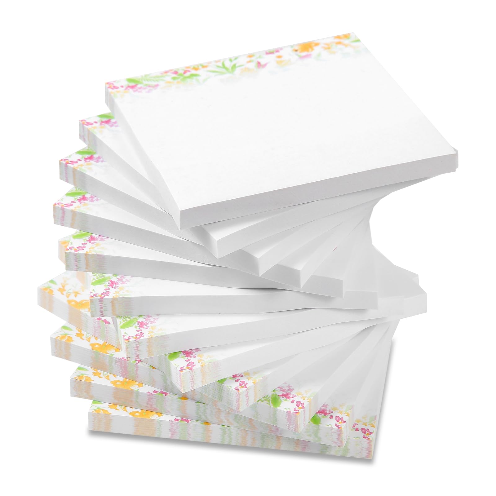 VIBRANZLAB Artsy Pads, Cute Sticky Notes 3x3, 12 Pads of 50 Sheets, Floral Sticky Notes Cute for All Occasions. Perfect Planner Accessories, Phone