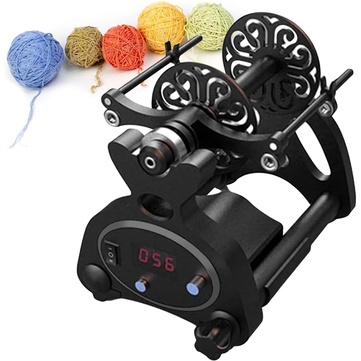 GYQSSD Electric Spinning Wheel for Yarn Making, 120g/240g Capacity Automatic Yarn Spinner with Foot Switch, Forward and Reverse, for Wool Fibre Twisting