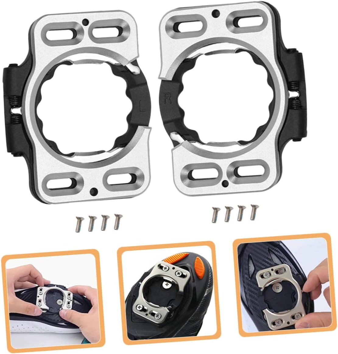 2pcs Durable Cycling Cleat Covers for Road Bikes Secure Pedal Connection Enhanced Safety Power Transfer Cleat Adapter for Cycling Shoes Accessories
