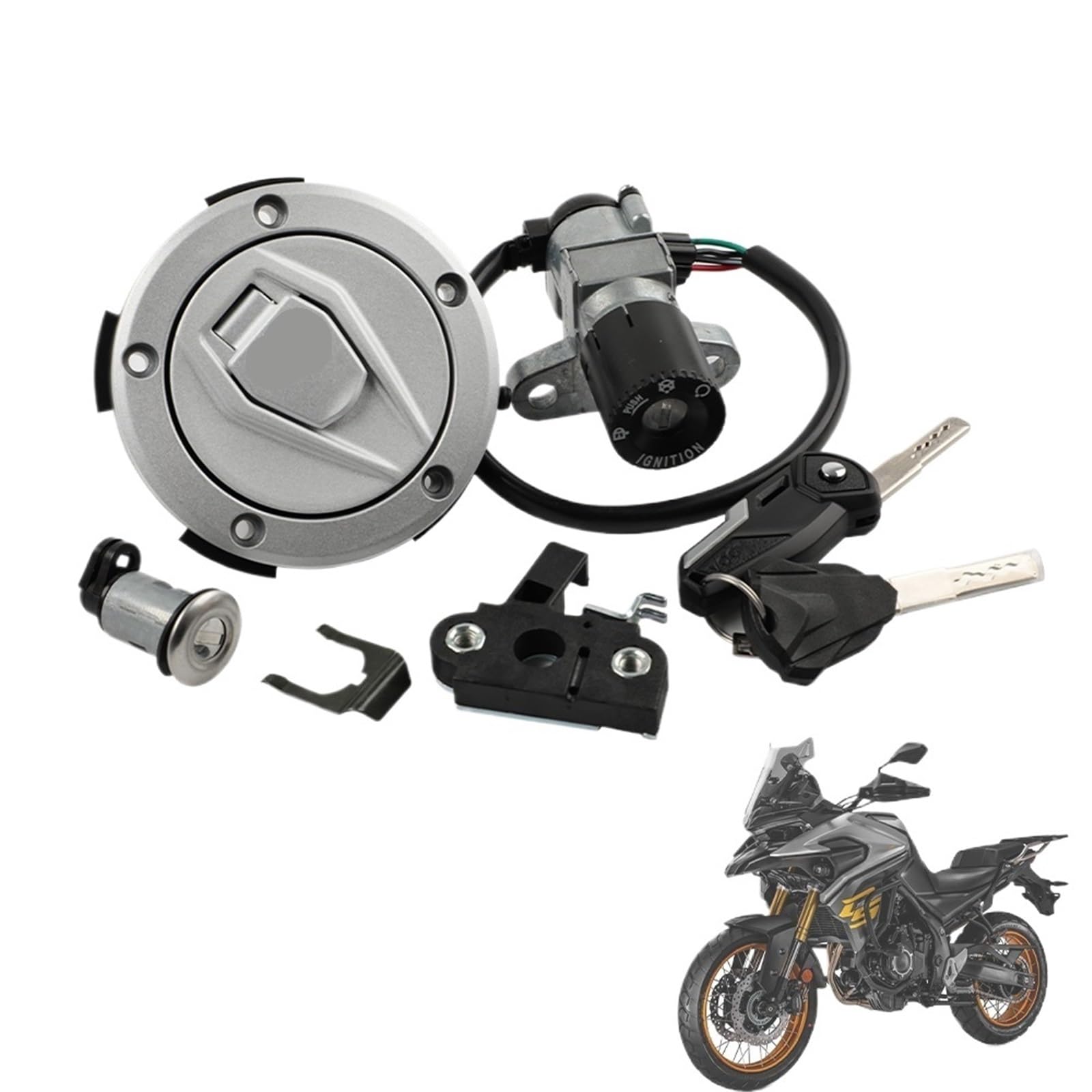 Spinterogeno auto Misura Per LONCIN VOGE DS525X 525 Moto Accessori di Blocco Interruttore di Accensione Cuscino del Sedile Blocco di Blocco Del Serbatoio Del Carburante