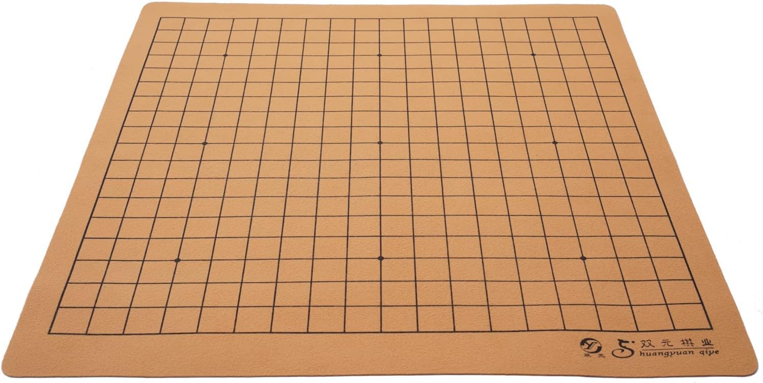 Go Game Board Reversible 19 x 19/13x13 Roll-up and Foldable Faux Leather Board Portable Travel Board- Classic Strategy Board Game (Weiqi/Baduk)