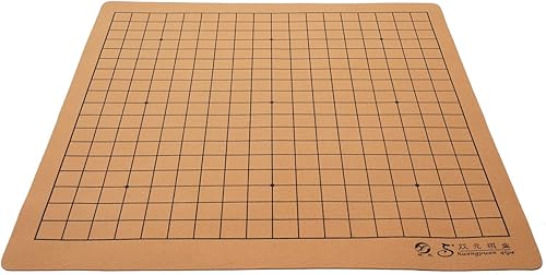 Go - Tablero de juego reversible de 19 x 19/13 x 13 pulgadas, enrollable y plegable, de piel sintética, portátil, juego de mesa de estrategia