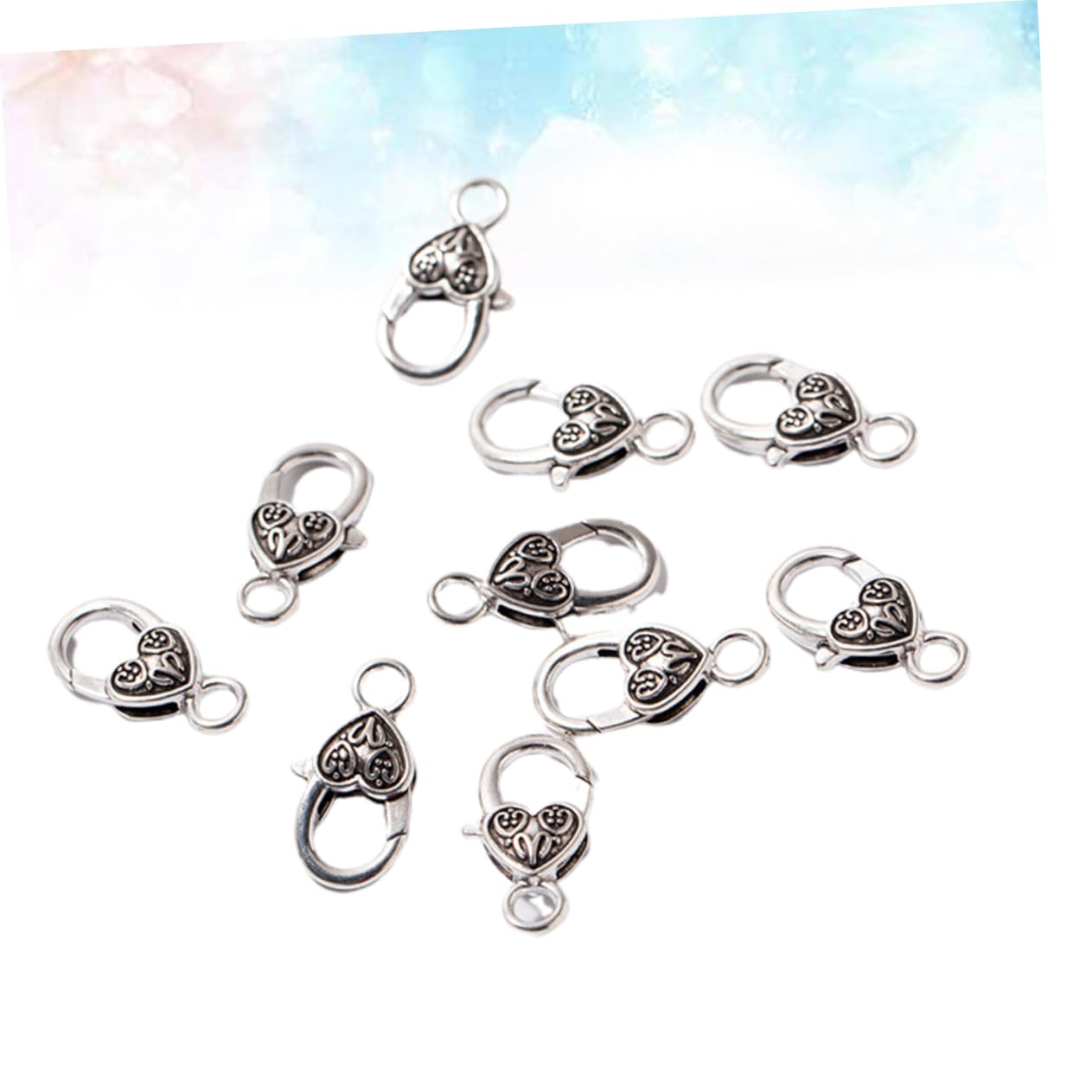 Juego De 3 Cierres De Langosta De Aleación Con Forma De Corazón Para Collares Y Pulseras 40 Unidades.