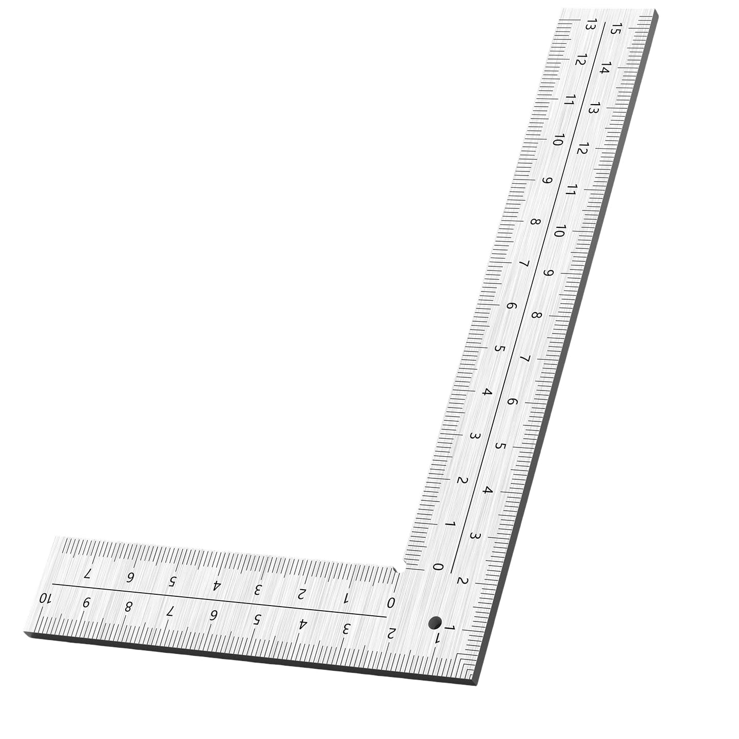 Carpentry Measuring Square Stainless Steel L Ruler with Etched Scale for 90 Degree Checking and Scribing Layout Work Carpenter Square Ruler