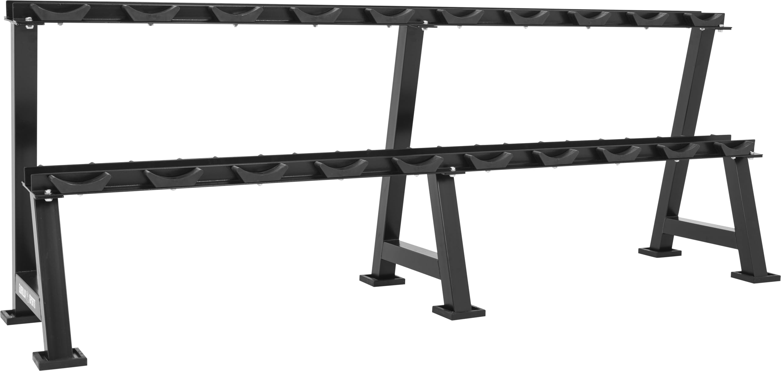 GORILLA SPORTS® Kurzhantelablage mit 2 Ebenen, 20 Ablagen, bis 500 kg