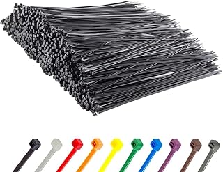 Gocableties Black Cable Ties, 300mm x 4.8mm, Bulk Pack of 1000, 12” Premium Nylon Zip Ties, Multi-Purpose Plastic Tie Wraps, Secure Self-Locking Mechanism, for Home, Garden, Office and DIY