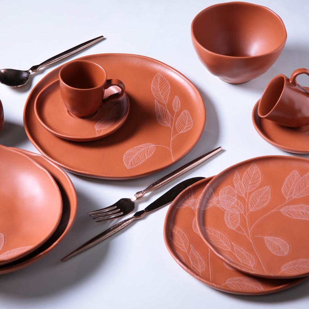 Porto Brasil Conjunto com 6 Pratos Raso Bio Stoneware Agreste 27