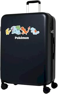 [ポケットモンスター] POKEMON ピカチュウ 御三家 30周年ロゴ スーツケース キャリーケース メンズ レディース Lサイズ 大型 7泊 8泊 一週間 PK-0917-67BK ブラック