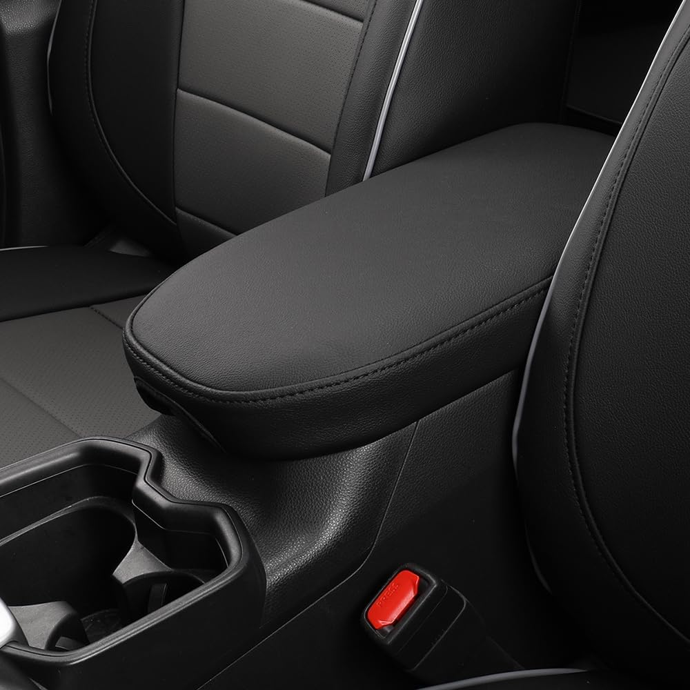 EKR Custom Fit Venza Car Seat Covers for Select Toyota Venza 2009-2015 LE,XLE,Limited,Base - Full-Coverage Seat Cover,Leather (Black/Gray)
