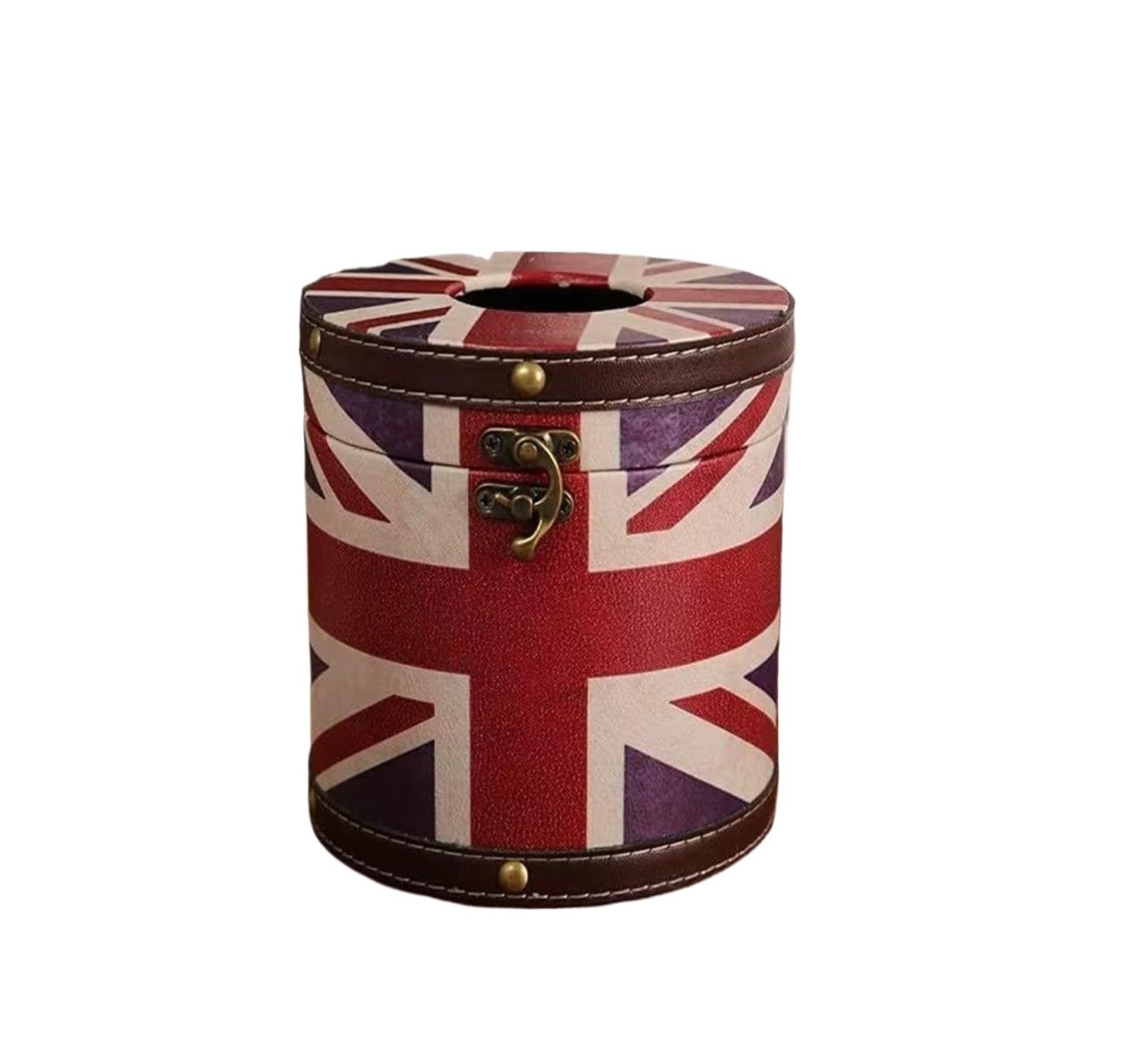 Tissue Dispenser Box Tissue Box Drawstring Cylindrical European Creative Retro Napkins Paper Apartment Must Haves(A)