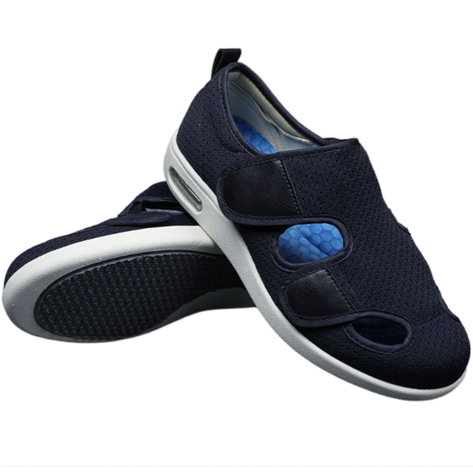 bumuam Scarpe Diabetiche per Piedi Gonfi,Scarpe Ortopediche per Uomo Donna Scarpe da Ginnastica Leggere e Regolabili Scarpe EU 39(25.5cm/10in)