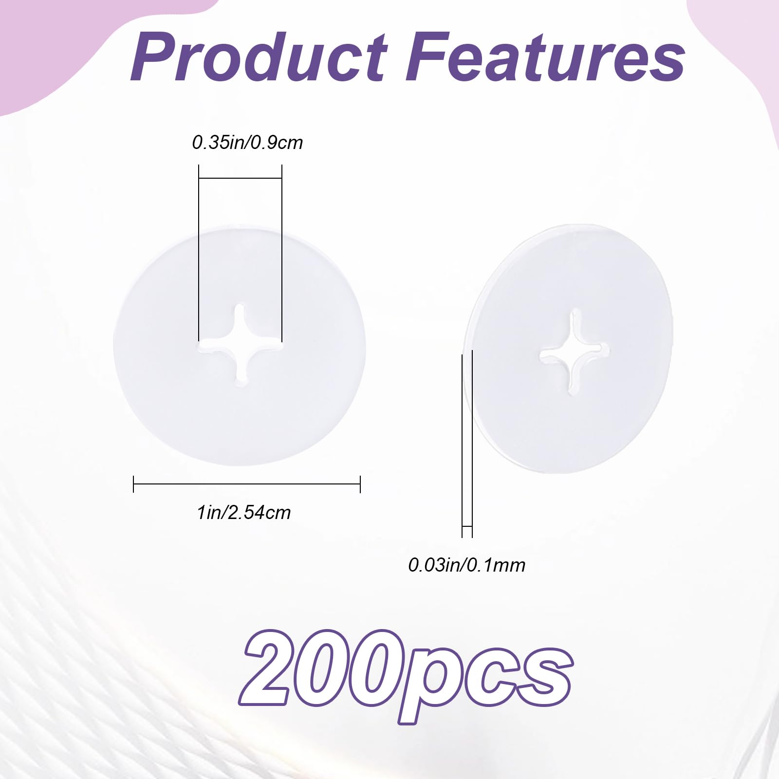 Koceci 200 PCS Peg Hook Stoppers, White Pegboard Locks for Store Hook on Peg Board and Slat Wall Panels, Bait Stopper for Hooks for Keeping Merchandise on Display Hooks (White)