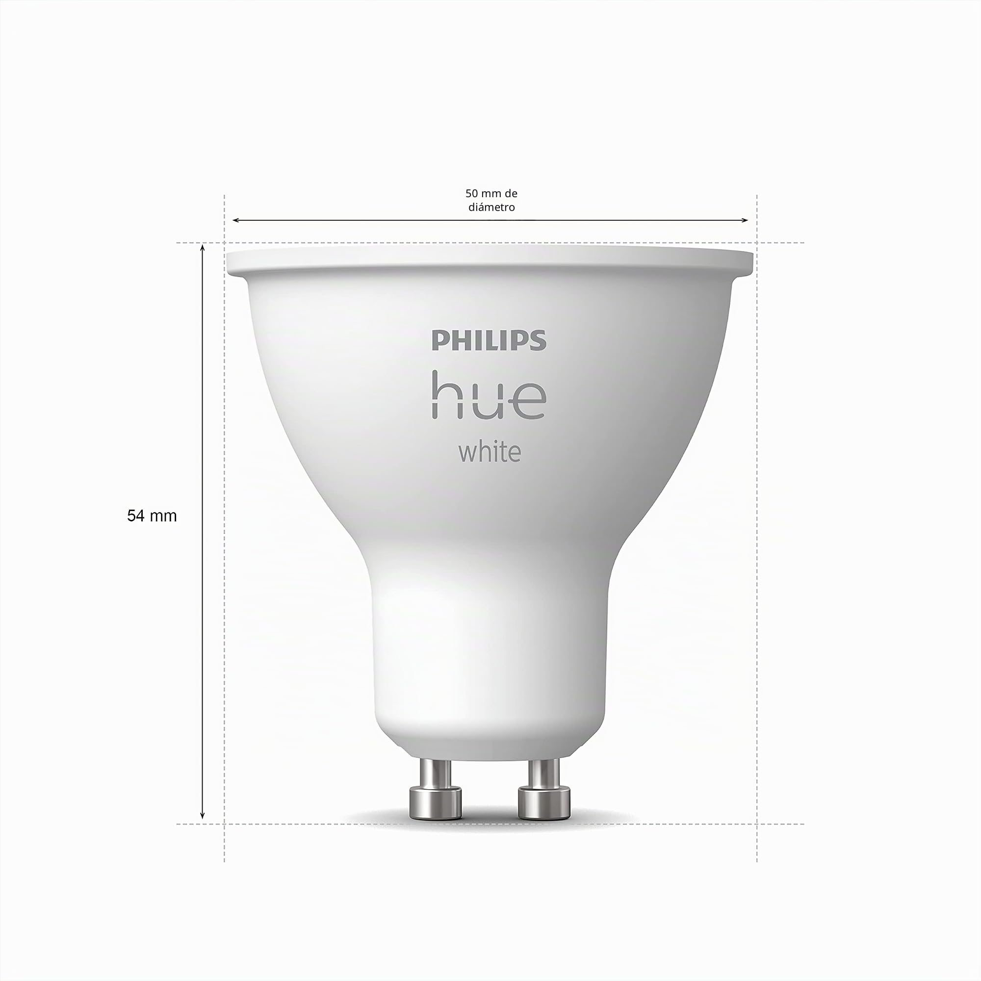 Philips Hue Starter Pack - GU10-4 Bombillas LED para focos - Luz blanca cálida - incl. Hue Bridge - Hue White