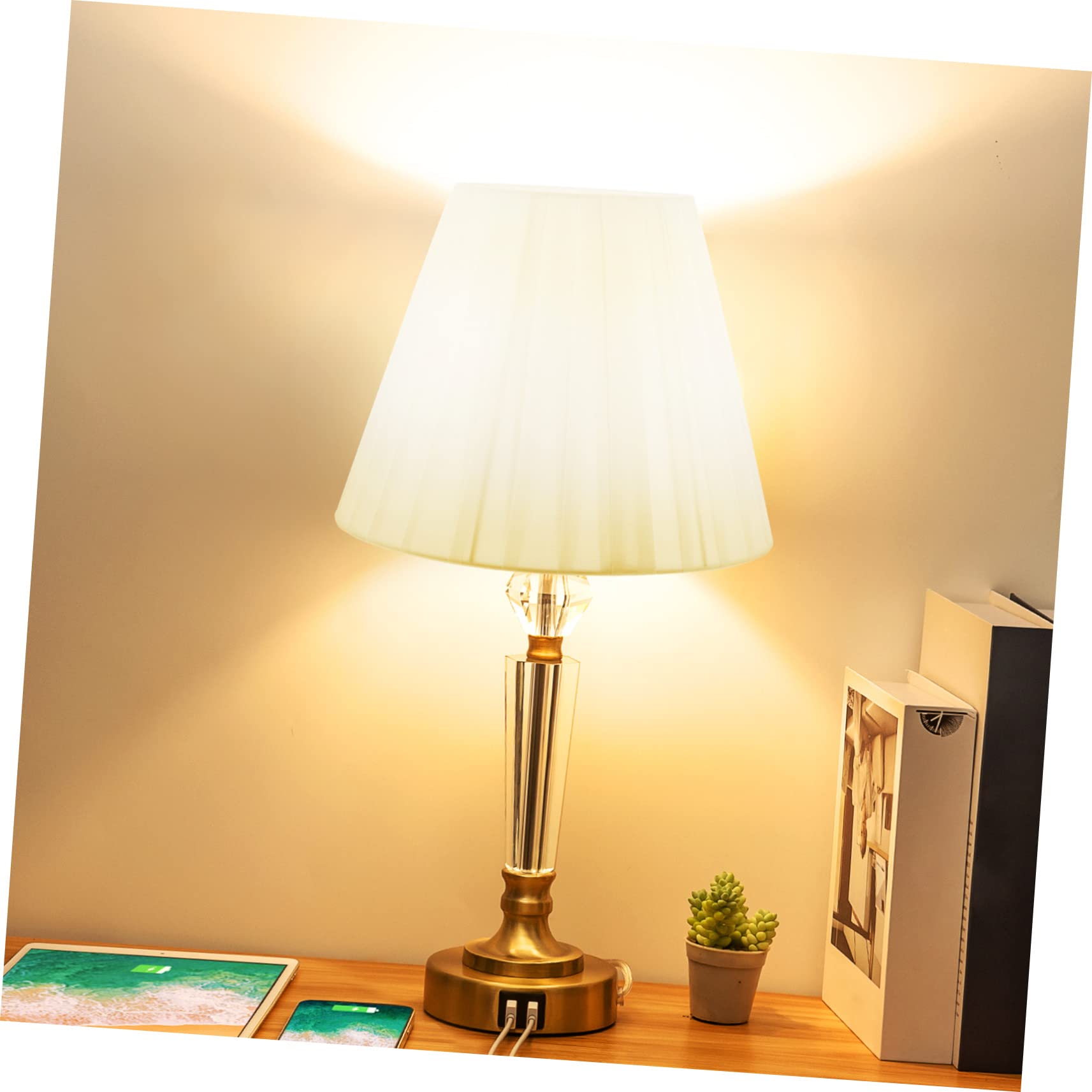 Elegante Pantalla Plisada para Lámparas de Mesa Y de Pie Pantalla de Tela Decorativa Luz Suave Fácil de Instalar Accesorio de Decoración para El Hogar