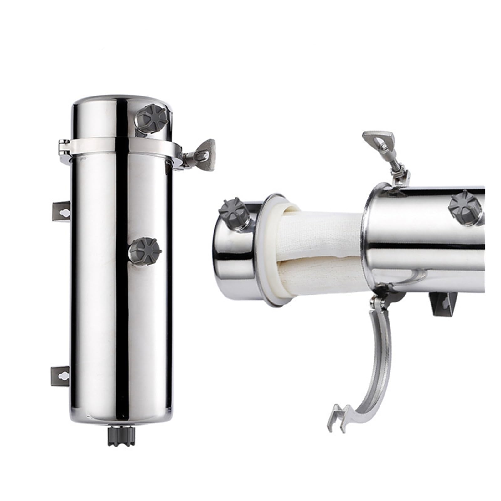 Wasserfiltersystem, Ultrafiltrations-Wasserreiniger aus Edelstahl, 1000 l, Wasserfiltersystem, waschbare 0,01 μm-Membran-Wasserreiniger PVDF