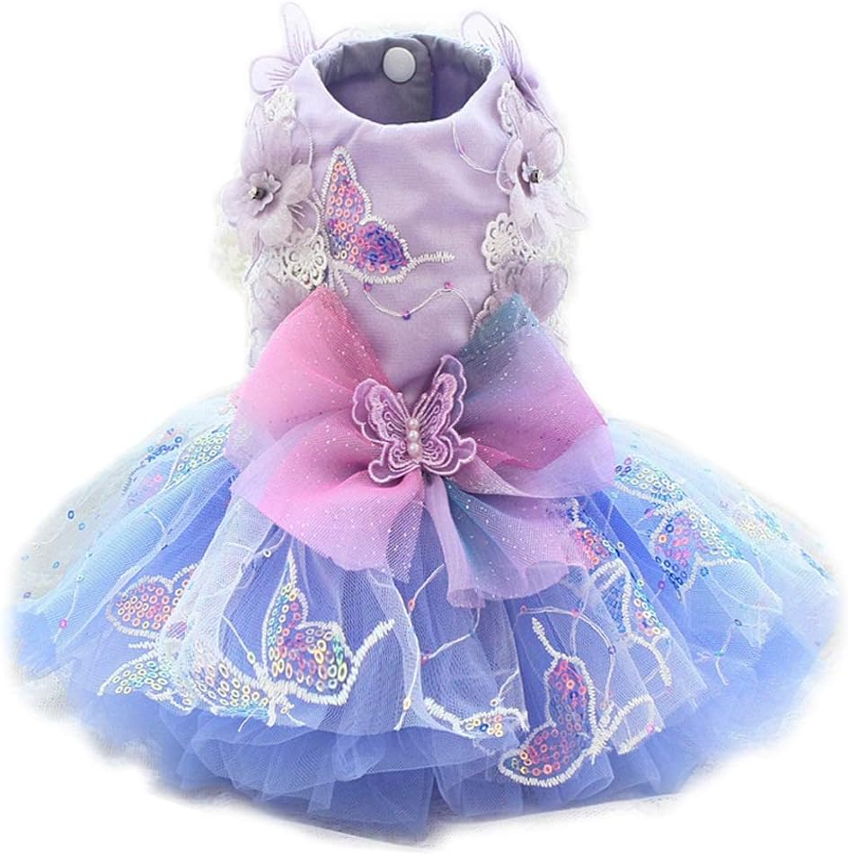 Summer Dog Dress Pet Dog Clothes for Small Dog Wedding Dress Skirt Puppy Clothing Spring Pet Clothes Chihuahua (Size : X-Large) (Medium)