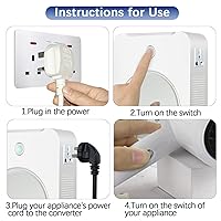 Vista 7 de Convertidor de voltaje elevador de 110 V a 220 V 3000 W Transformador de convertidor de energía resistente con cable de alimentación de entrada