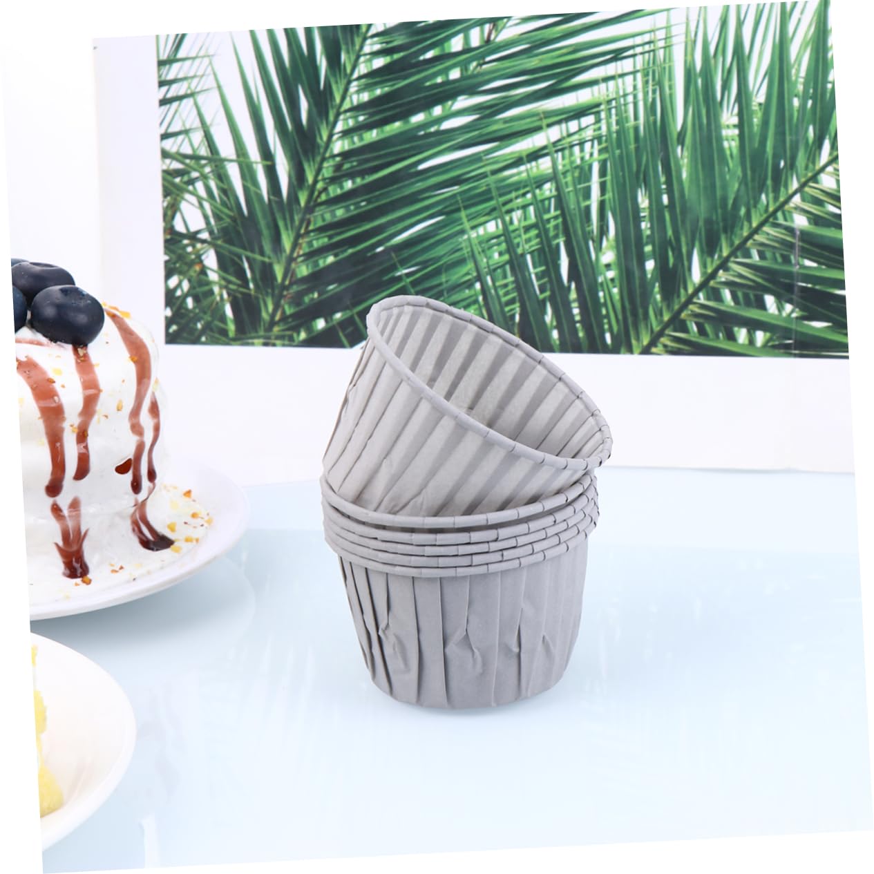 LIFKOME 150piezas Muffin Cups De Papel Resistente Al Accesorios Para Repostería Soporte Para Pequeños Pasteles Para Fiestas y Celebraciones