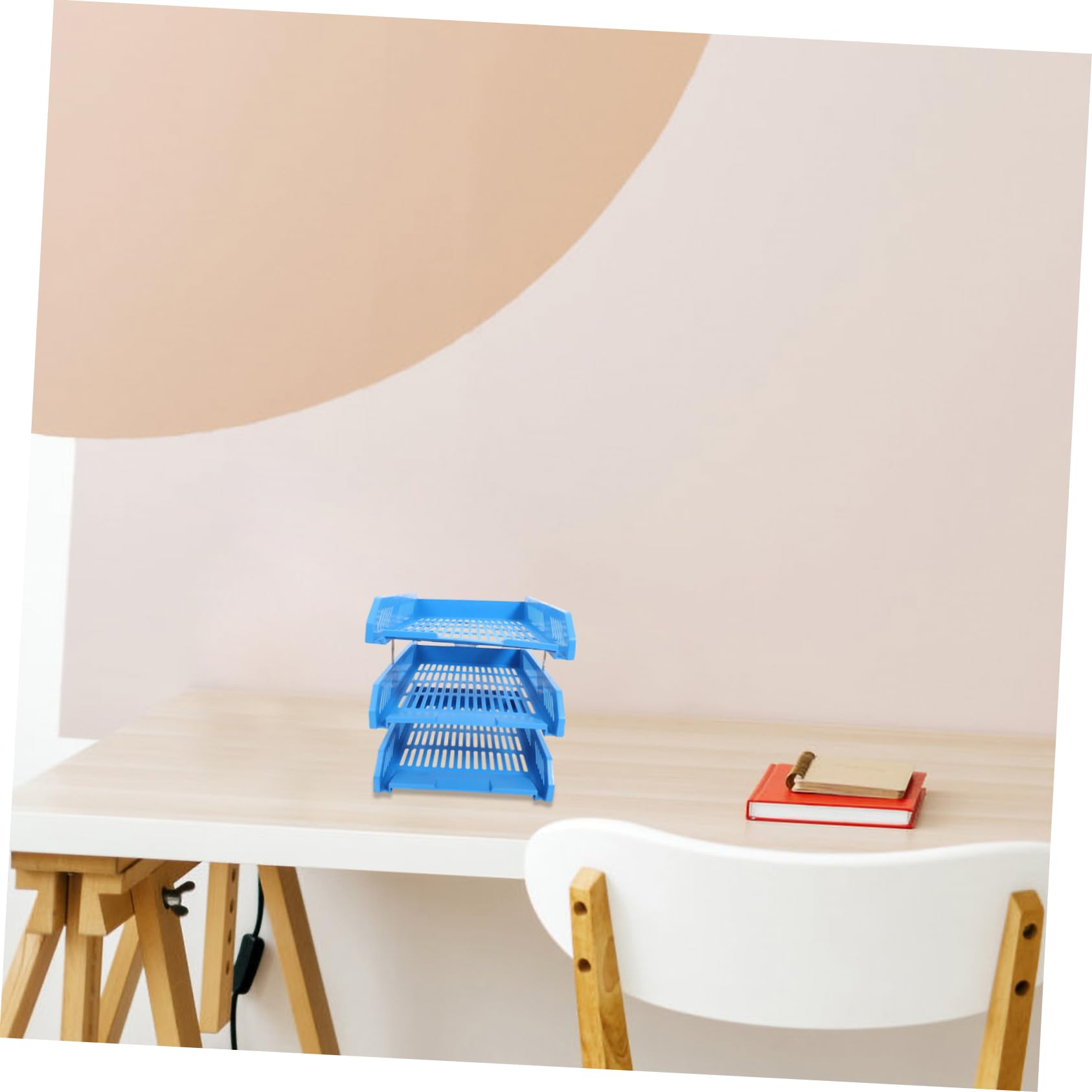 NUOBESTY Organiseur De Bureau À 3 Niveaux - Support De Rangement pour Dossiers - Corbeille À Courrier en Maille - Support pour Trieur De Papier - De Rangement pour Le Bureau Et La Maison