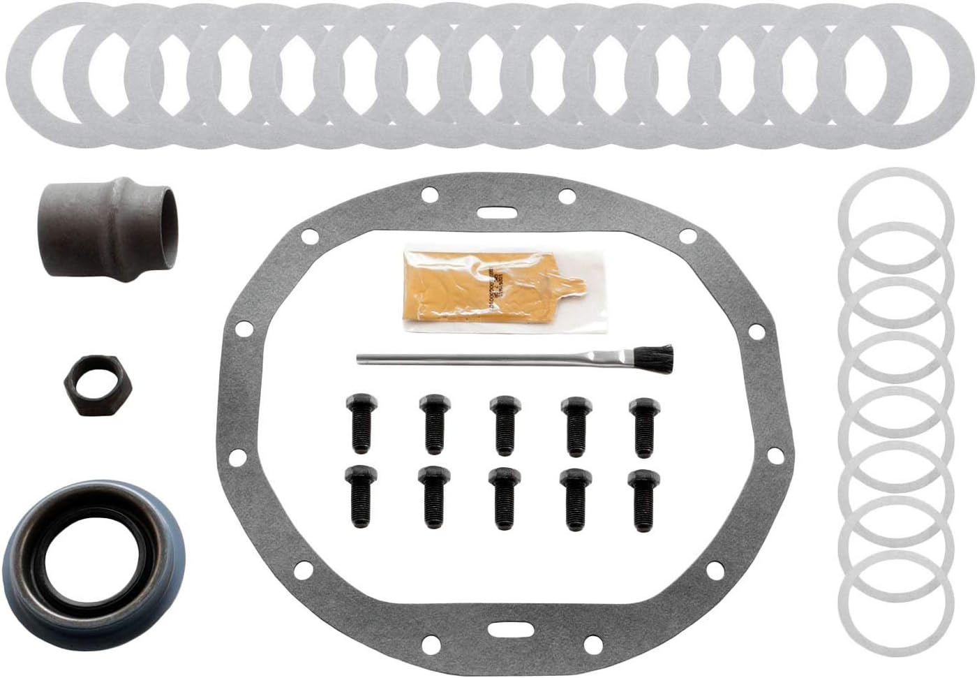 EXCEL XL-1019-B, Differential Gear Install Kit, For GM 8.875" (12 Bolt), Includes Pinion Nut, Marking Compound, Shims & More - Fits Buick, Chevrolet, Oldsmobile, Pontiac Replaces 83-1019-B, GM12IKC.