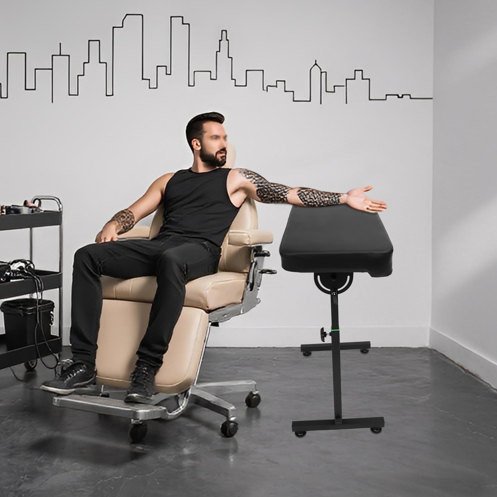 Supporto Bracciolo, Bracciolo Del Tatuaggio, Regolabile In Altezza, Multi-Angolo, Braccio Ergonomico, Adatto A Luoghi Come Saloni Di Parrucchiere, Saloni Di Bellezza, Saloni Ecc
