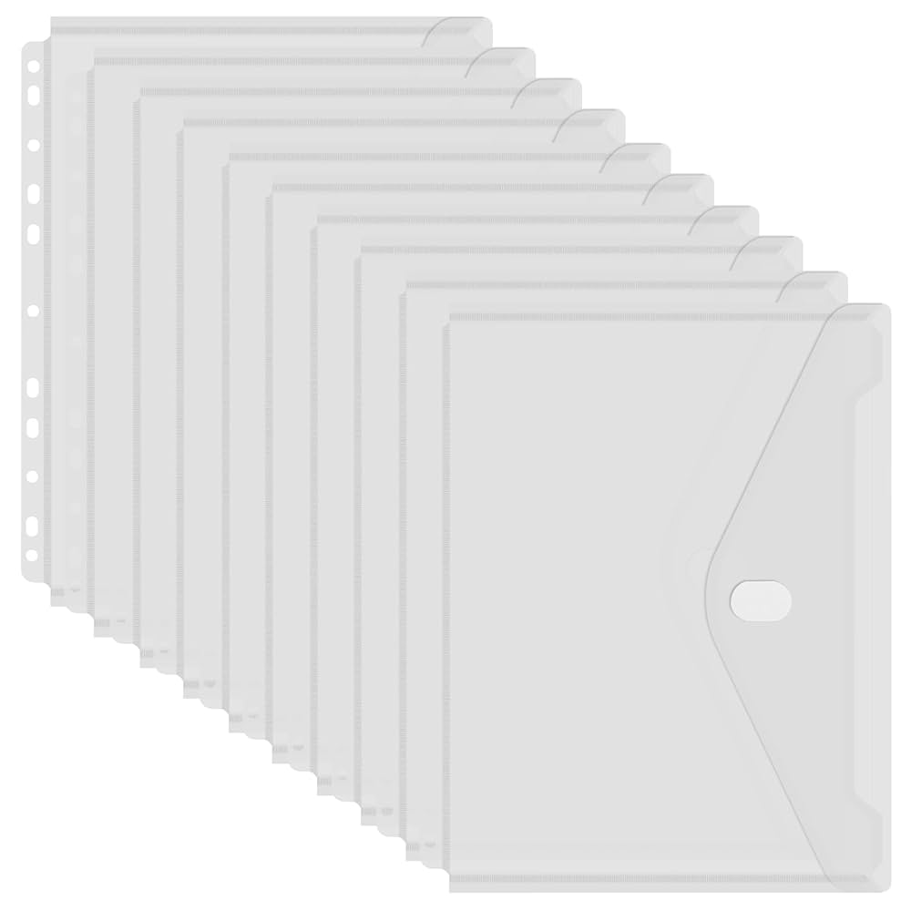 BONHEUR Papier　0316 Amazon.com : YoeeJob 11 Holes Clear Poly Envelope Binders