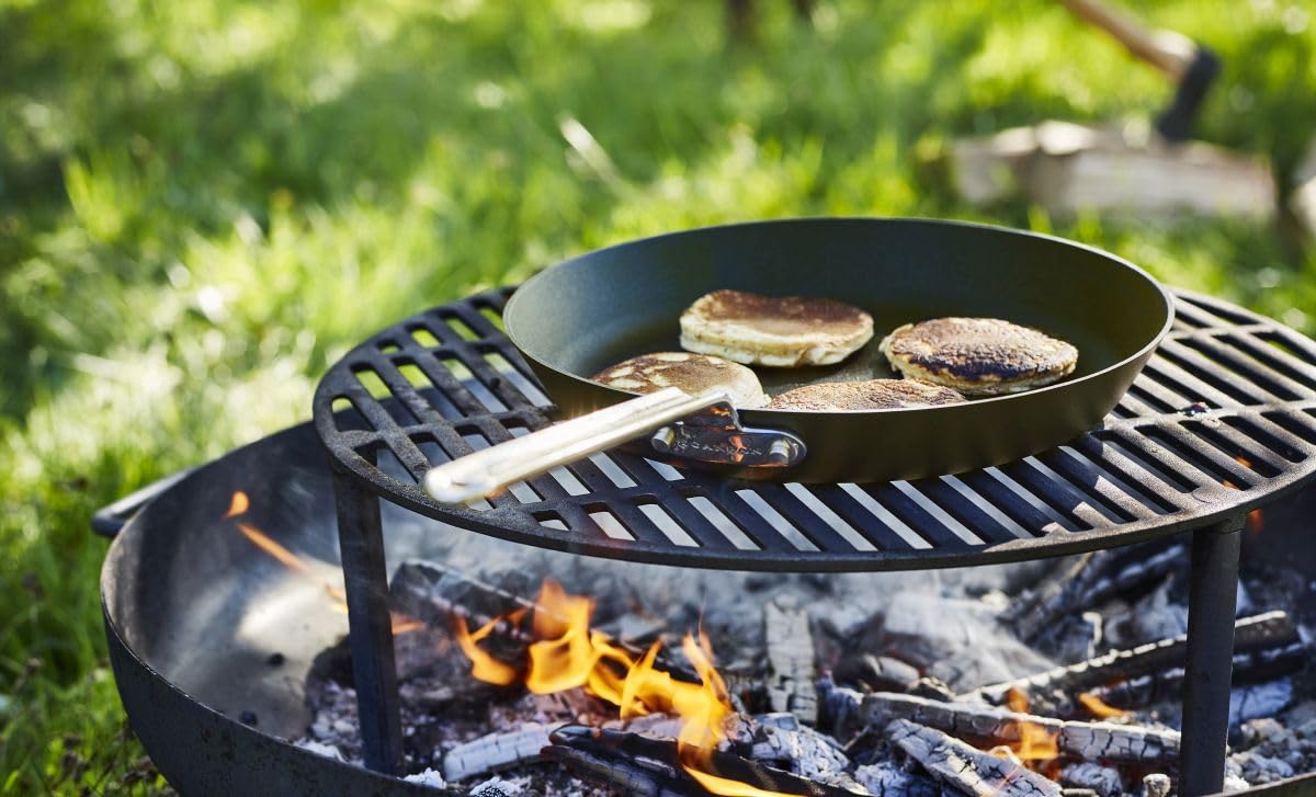 SCANPAN Patelnia Black Iron 26 cm, stal węglowa, wysoka temperatura, nie zawiera PFAS