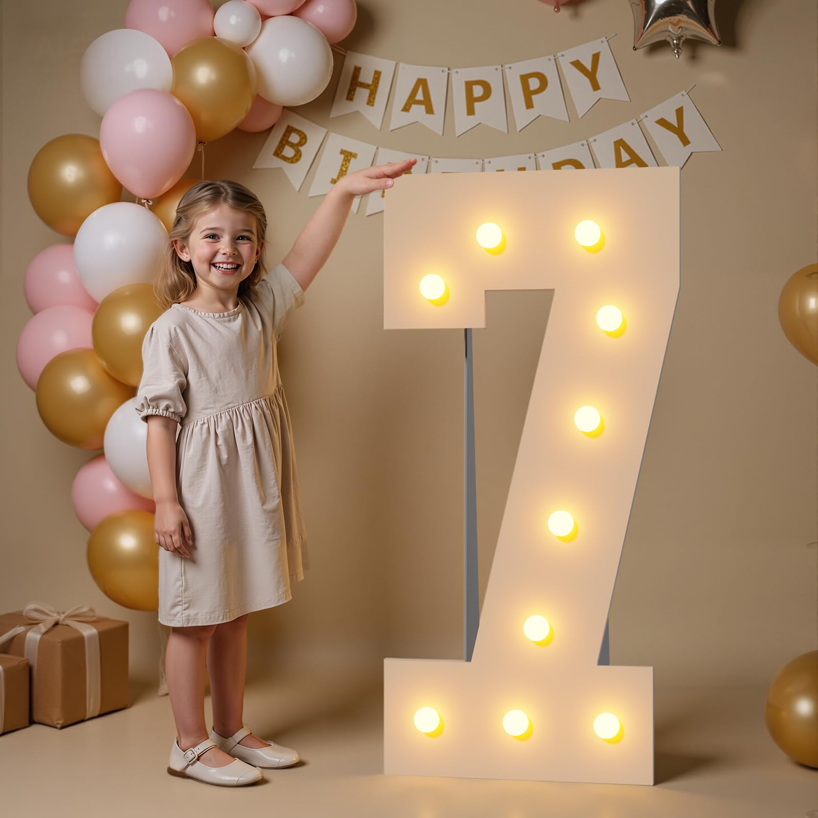 Lettres lumineuses pour décoration de fête prénatale et de fiançailles M