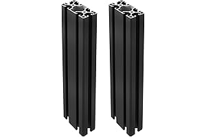 8040 Aluminum Extrusion, 2 Pack Black 40x80 T Slot Extrusion 600mm for 3D Printer Accessories