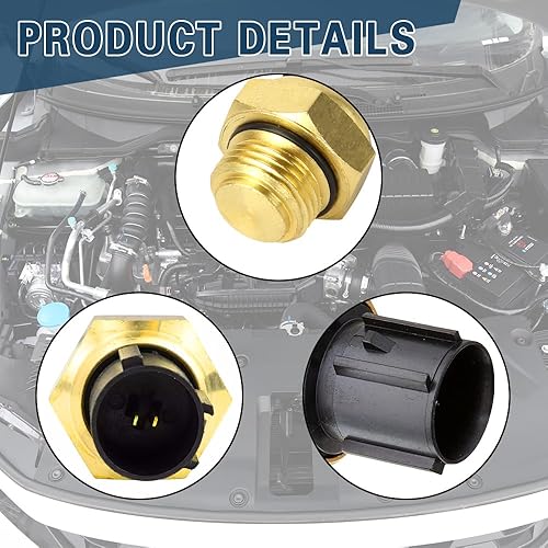 Miniatura 5 de HAOBO Interruptor del ventilador del refrigerante del radiador, sensor de temperatura del agua, conector del sensor de temperatura del refrigerante,