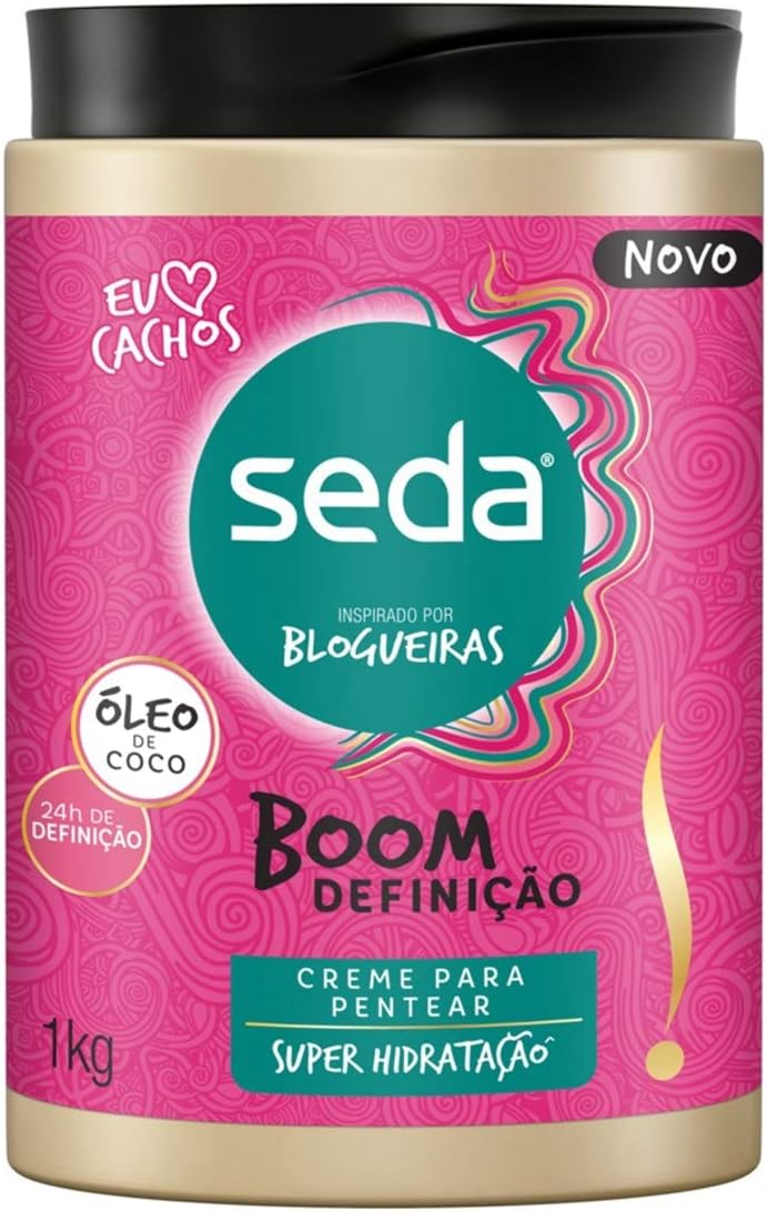 Seda Linha Boom Looks - Creme para Pentear Definicao 1000 Gr - ( Boom Looks Collection - Definition Combing Cream Net 1040ml)
