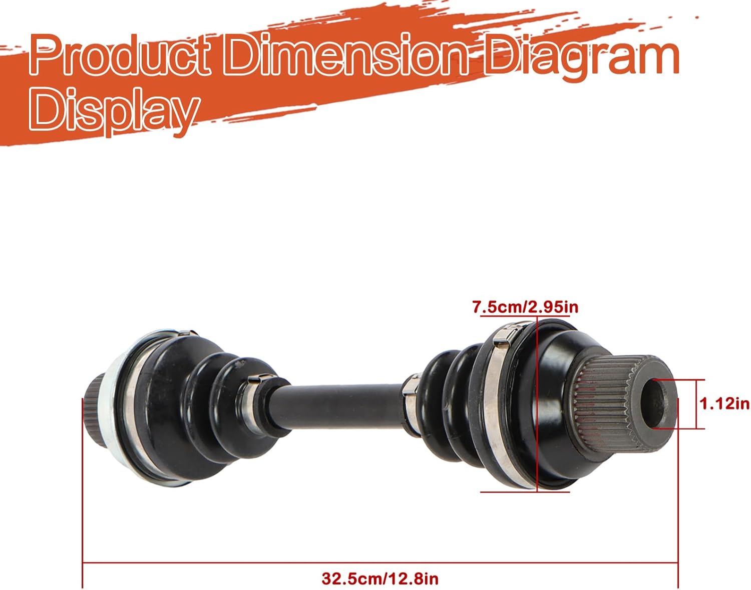 Front Differential Drive Shaft Replacement for Yamaha Grizzly 660 YFM660F 2003-2008 Replacement for 5Km-46173-10-00