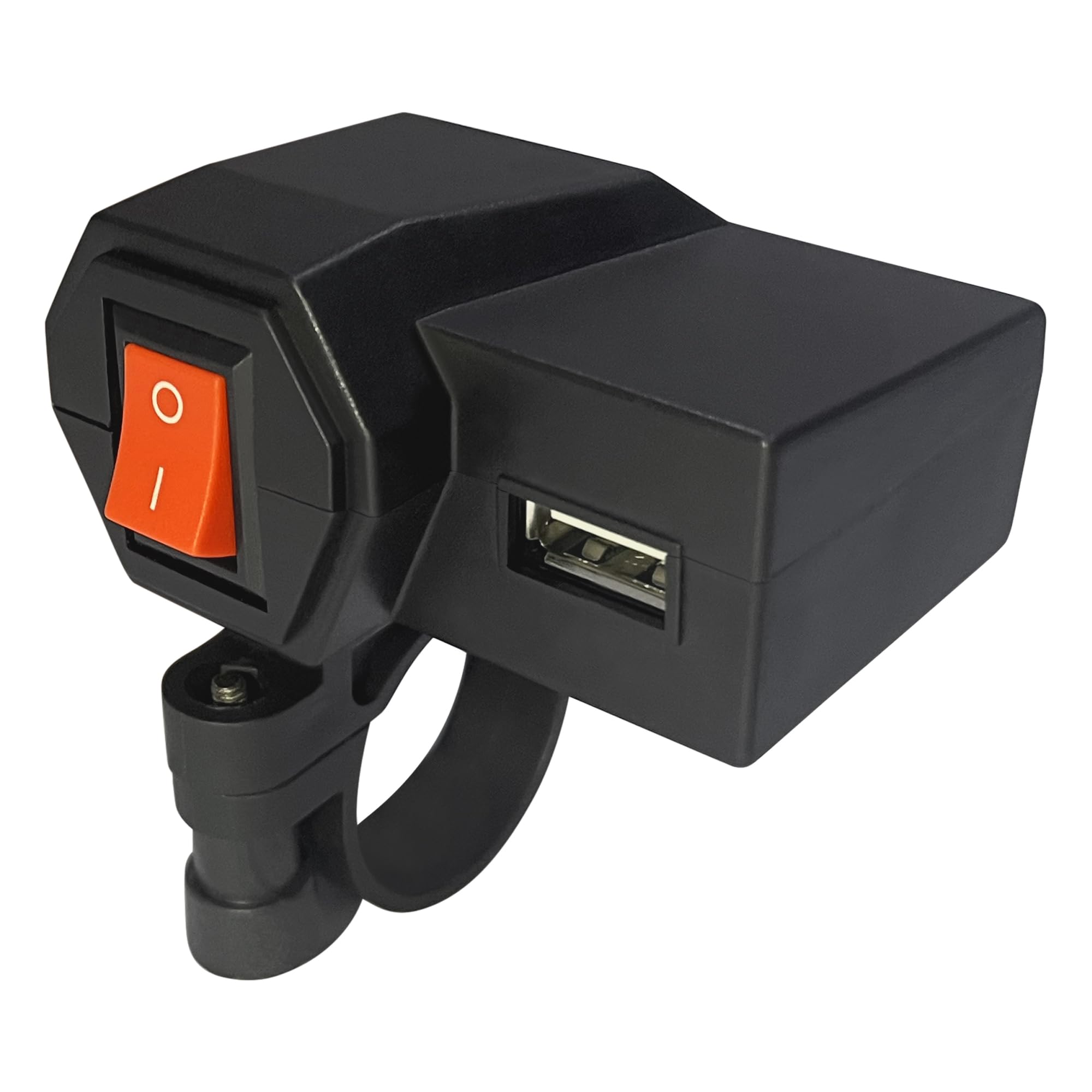 Elove 45W Multiprotocol Motorcycle Bike Mobile Phone Charger Power Adapter (Input DC 9V-27V) Qualcomm SuperVooc Warp & Dash USB Fast Charger | Universal Detachable Charger Socket with On/Off Switch