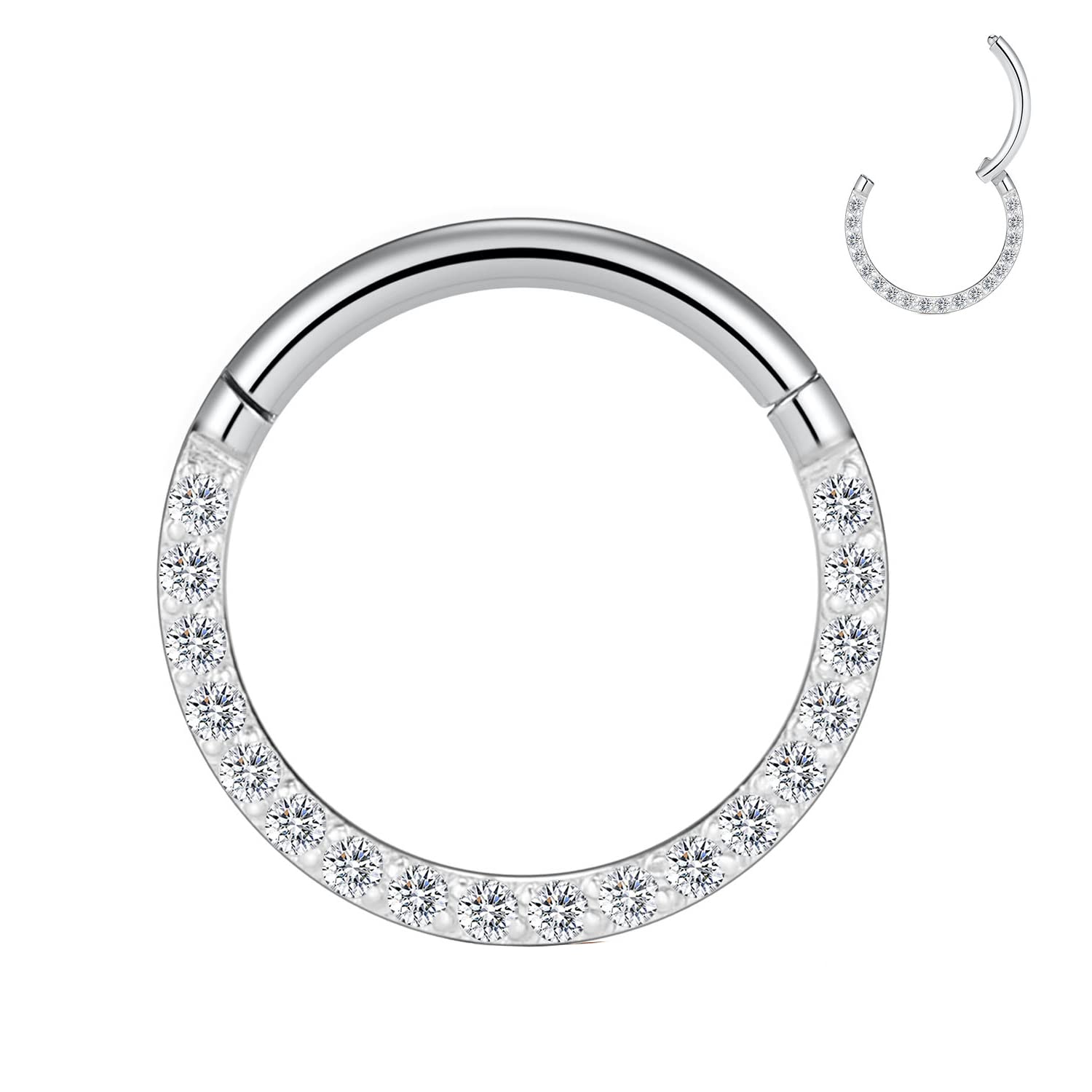 YEBOCIYO Piercing Ring Conch Piercing Ring Septum Piercing Nasenring Würfel Zirkon Daith Helix YEBOCIYO Piercing Ring Conch Piercing Ring Septum Piercing Nasenring Würfel Zirkon Daith Helix