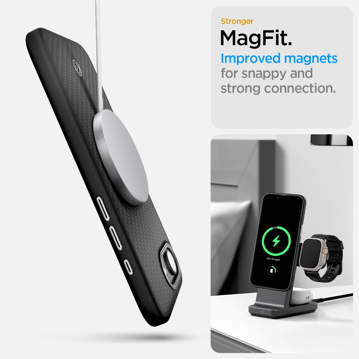 Amazon.com: Spigen for iPhone 17e / 16e Case, Enzo Aramid MagFit