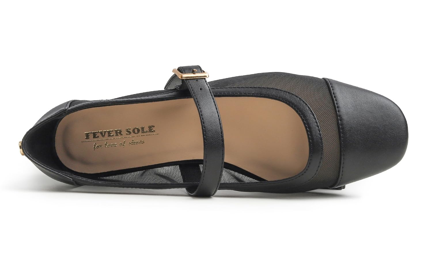 Feversole Mary Jane Halbschuhe,Flach Freizeit Tanzschuhe