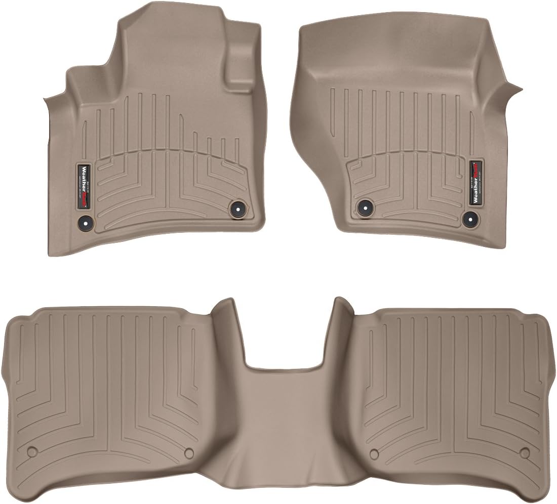 WeatherTech Custom Fit FloorLiners for VW Touareg, Cayenne®, 1st & 2nd Row (44333-1-3), Black