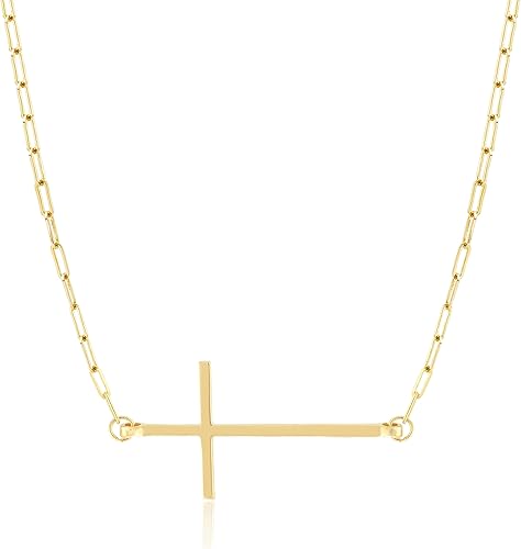 Jewelry Atelier Colección de collares con dije relleno de oro Collar con colgante de oro amarillo de 14 quilates con cadena de clip sólida para